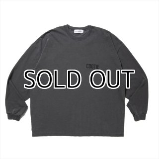 トップス COOTIE PIGMENT DYED L/S HOODED TEE COOTIE PRODUCTIONS - Pigment Dyed L/S Hooded Tee / BLACK