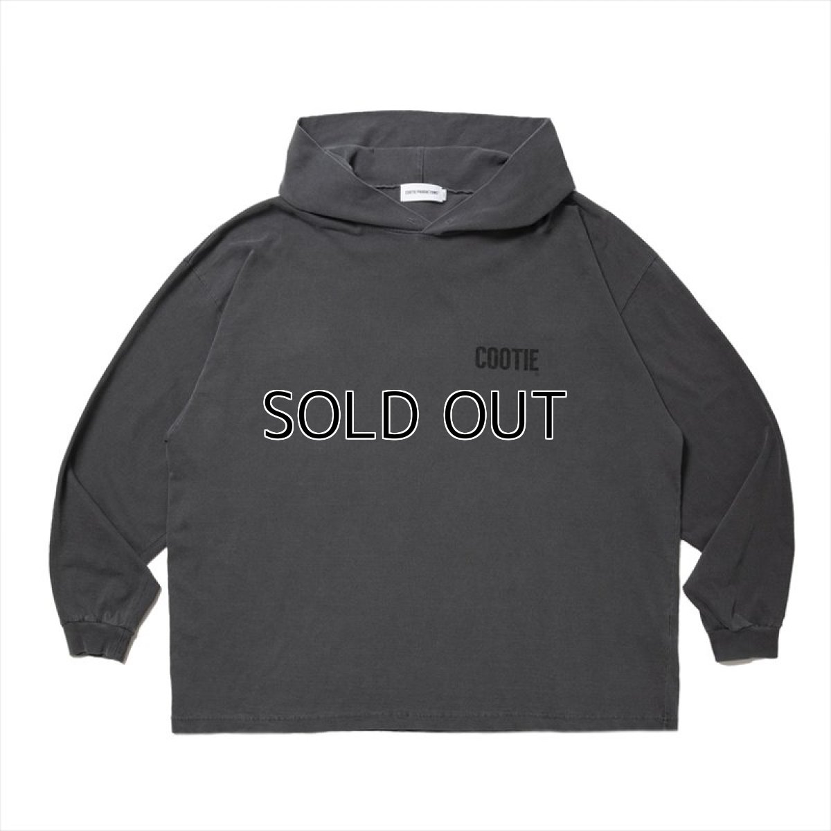 画像1: COOTIE PRODUCTIONS Pigment Dyed L/S Hooded Tee (ロングスリーブフーデッドTシャツ) (1)