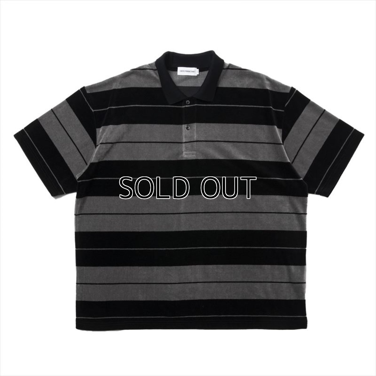 画像1: COOTIE PRODUCTIONS Velour Border S/S Polo (ベロアボーダーポロシャツ) (1)