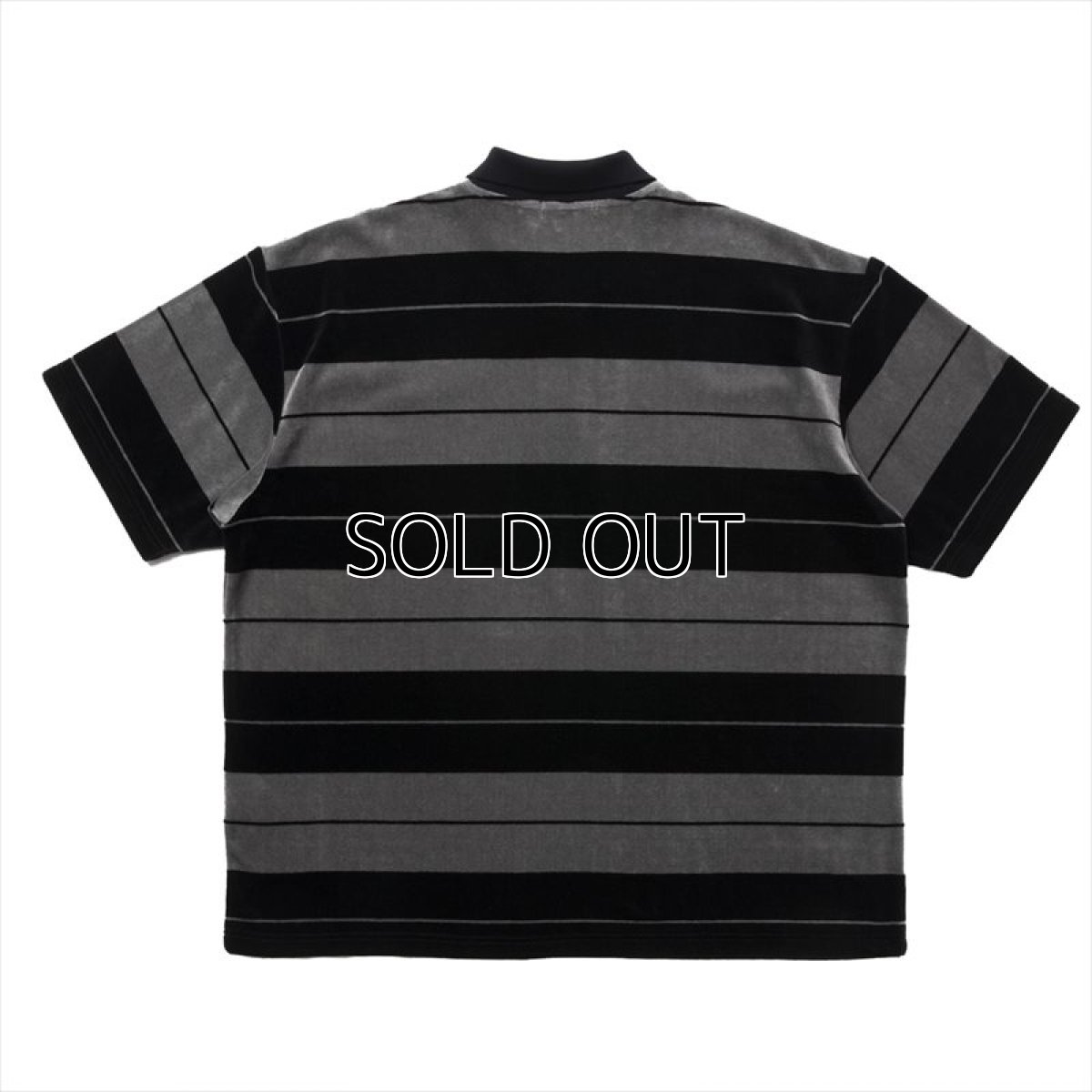 画像2: COOTIE PRODUCTIONS Velour Border S/S Polo (ベロアボーダーポロシャツ) (2)
