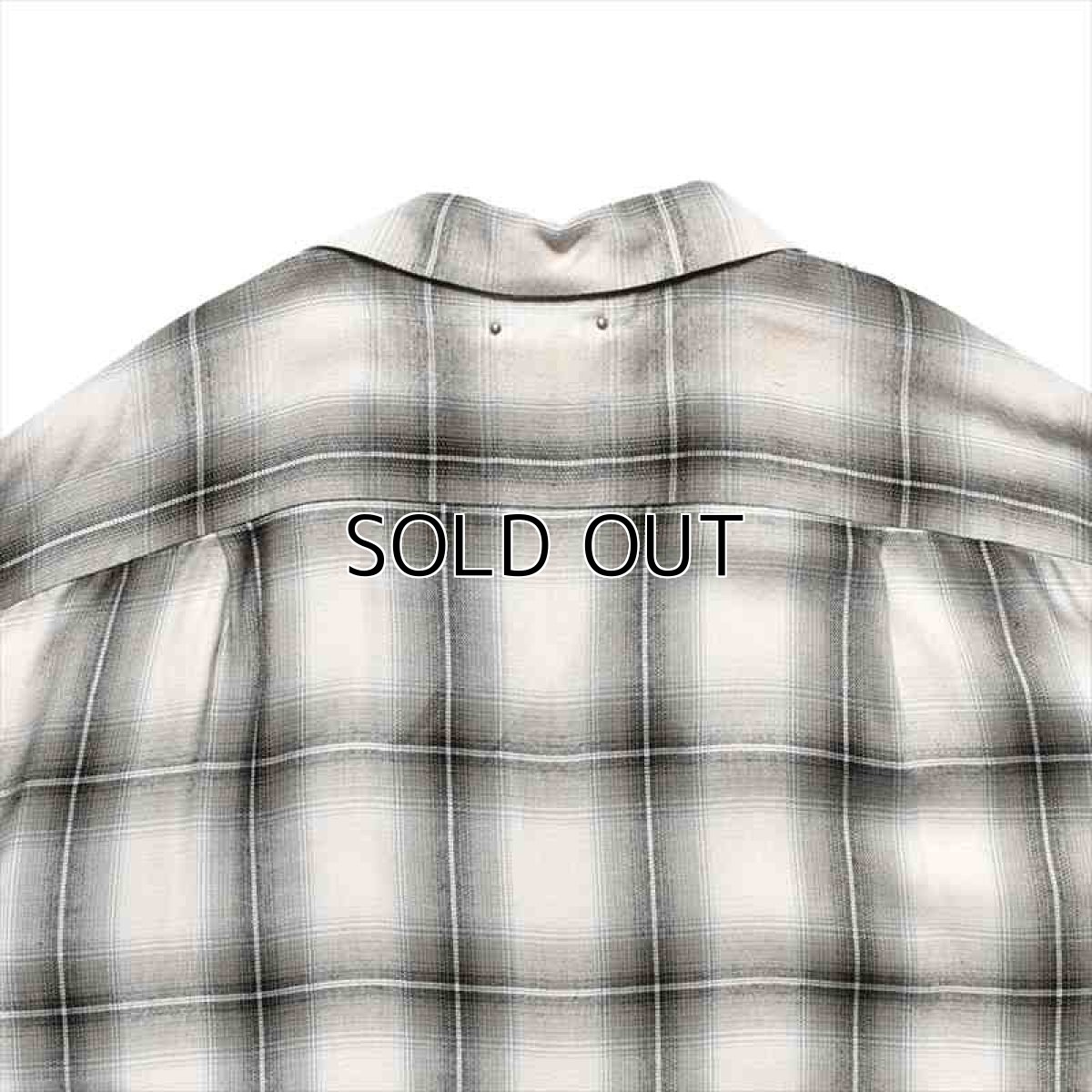 画像4: MINEDENIM R.Ombre Open Collar Shirt (チェックシャツ) (4)