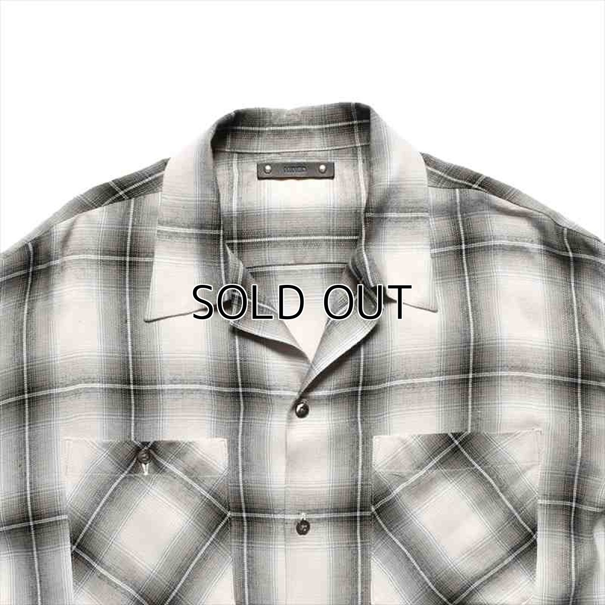 画像2: MINEDENIM R.Ombre Open Collar Shirt (チェックシャツ) (2)