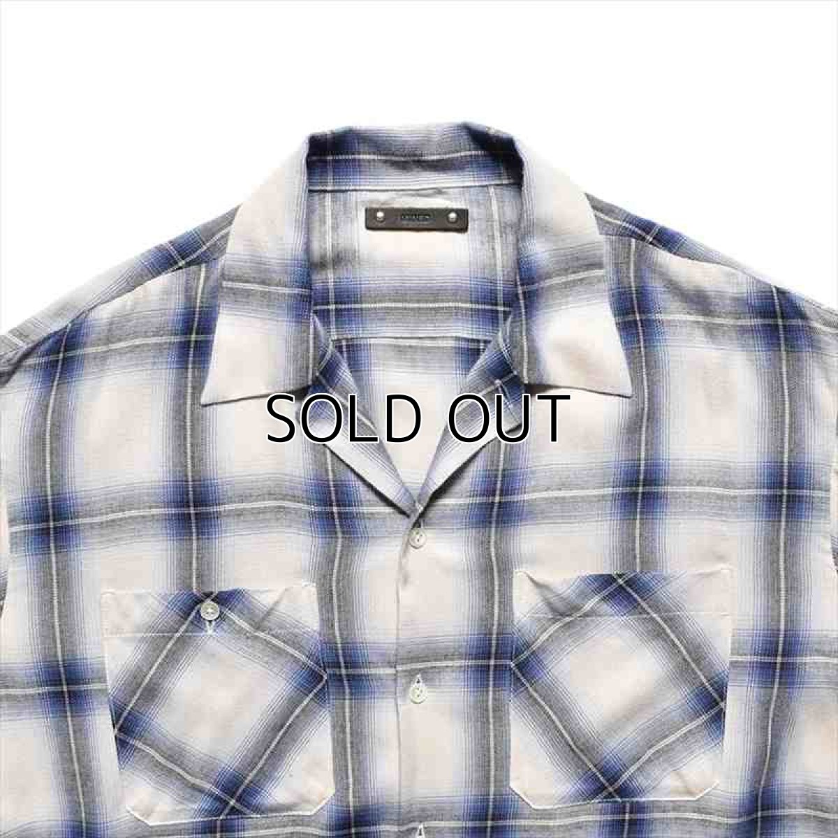 画像2: MINEDENIM R.Ombre Open Collar Shirt (チェックシャツ) (2)