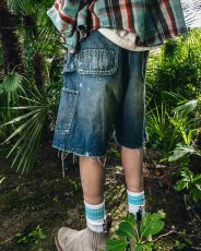 画像5: ©SAINT Mxxxxxx DOUBLE KNEE SHORTS Blue (ダブルニーデニムショーツ) (5)
