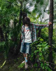 画像3: ©SAINT Mxxxxxx DOUBLE KNEE SHORTS Blue (ダブルニーデニムショーツ) (3)