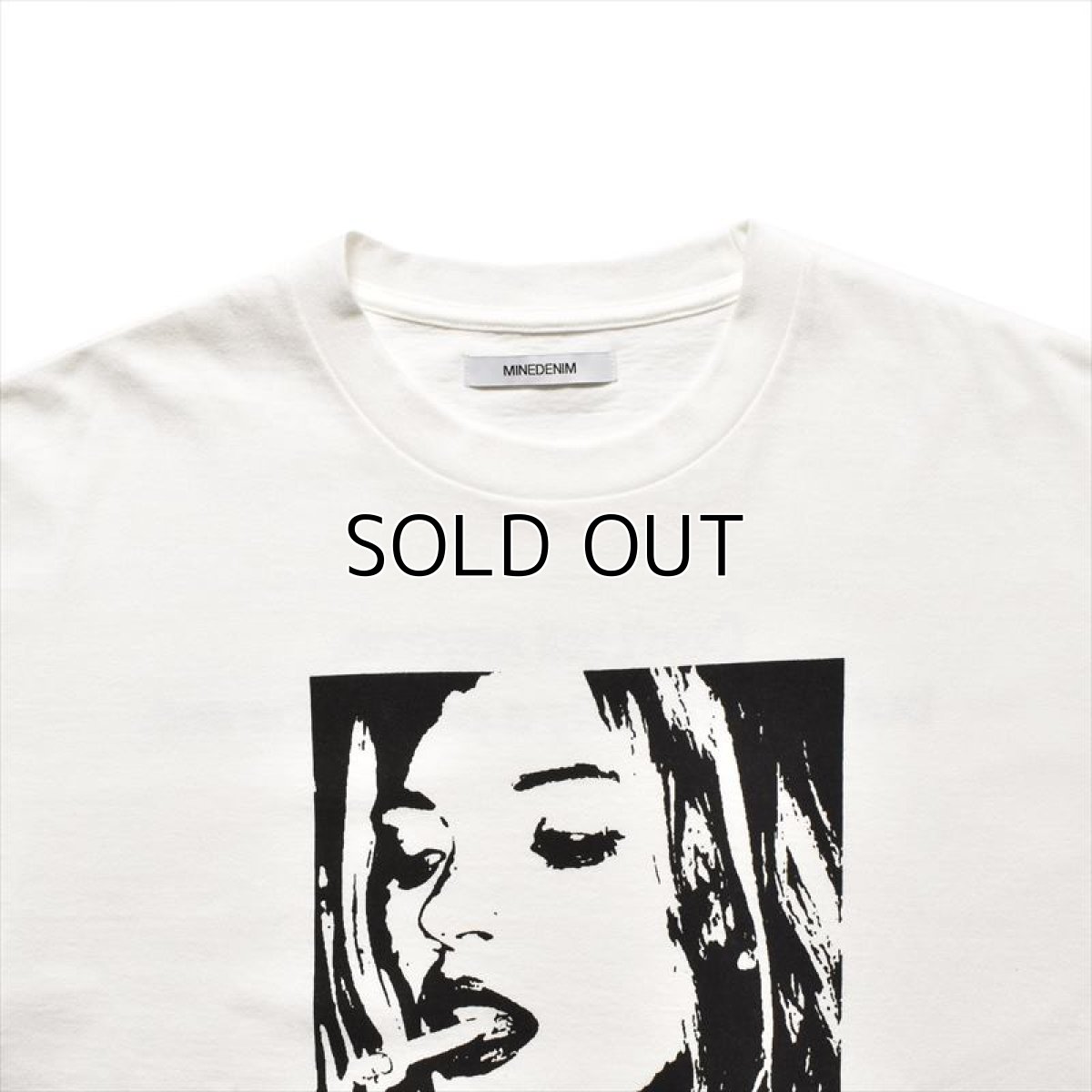 画像2: MINEDENIM Monochrome Two tone Face Crewneck T-Shirt (Tシャツ) (2)