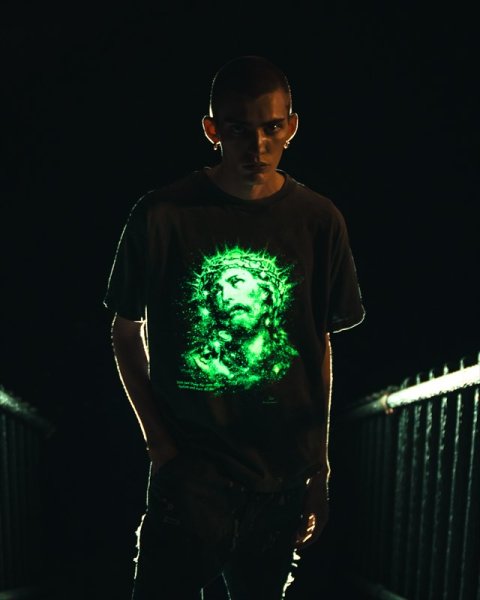 SAINT Mxxxxxx SS TEE JESUS Black