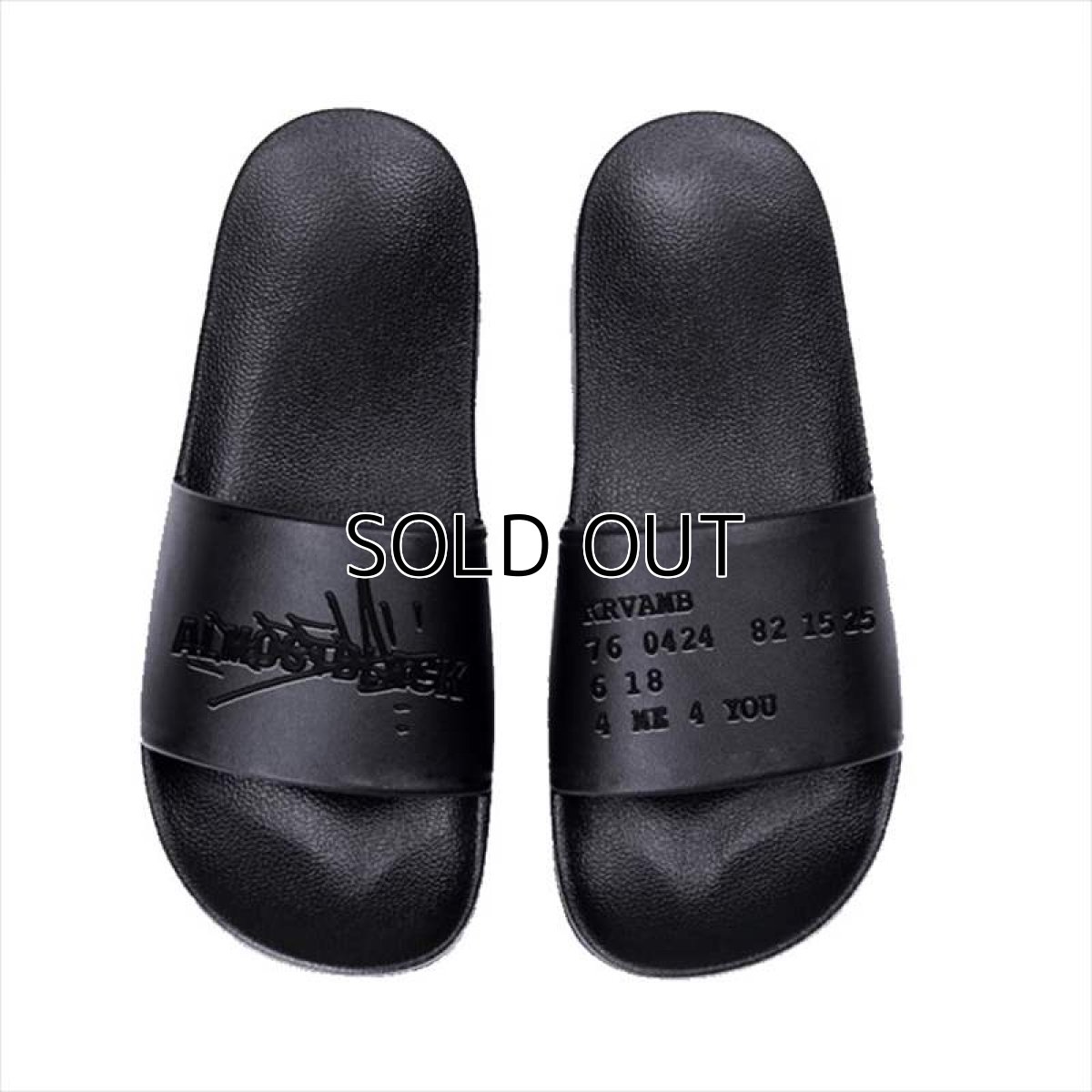 画像1: ALMOSTBLACK x KREVA LOGO EMBOSS SHOWER SANDAL (サンダル) (1)