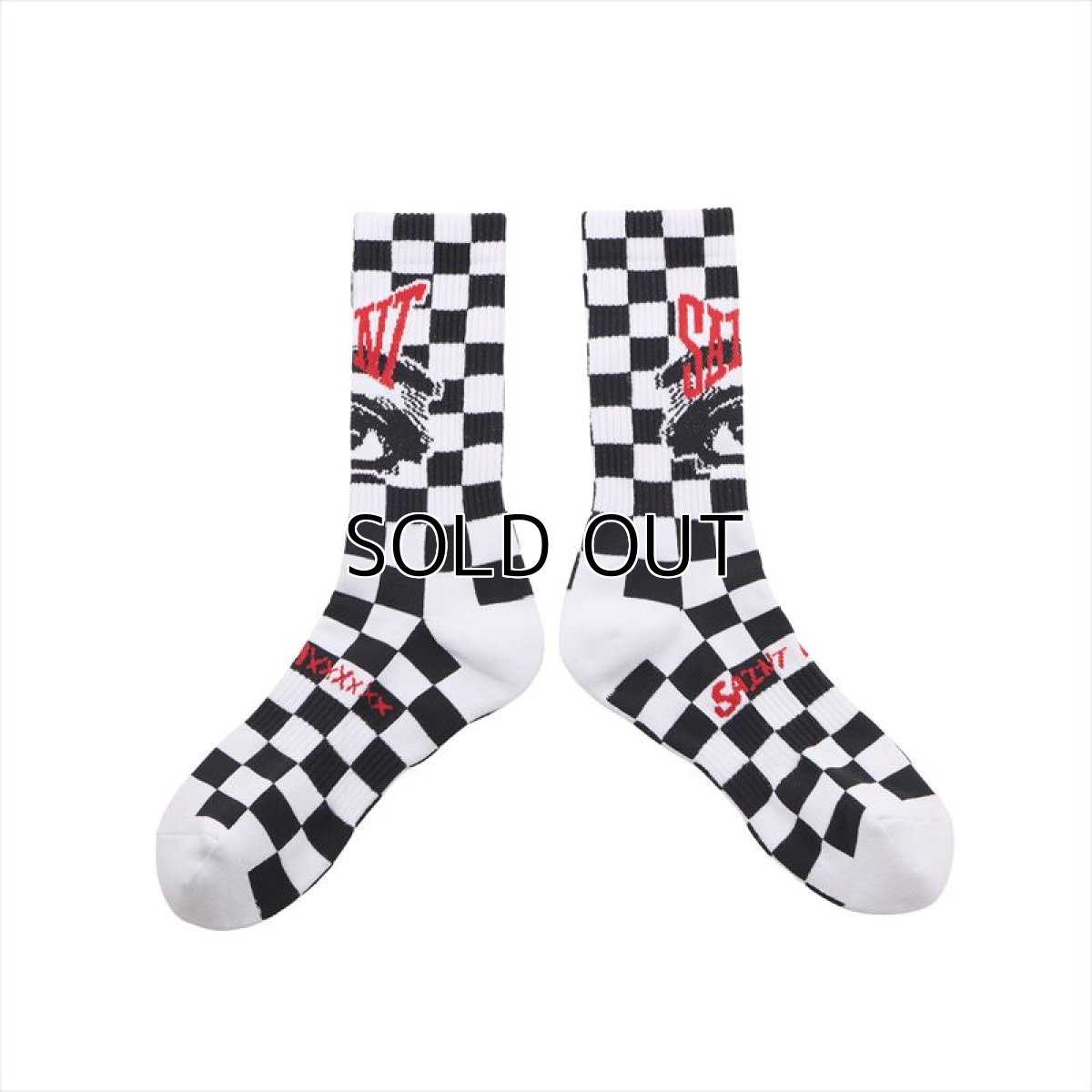 画像1: ©SAINT Mxxxxxx SOCKS EYE Black/White (ソックス) (1)