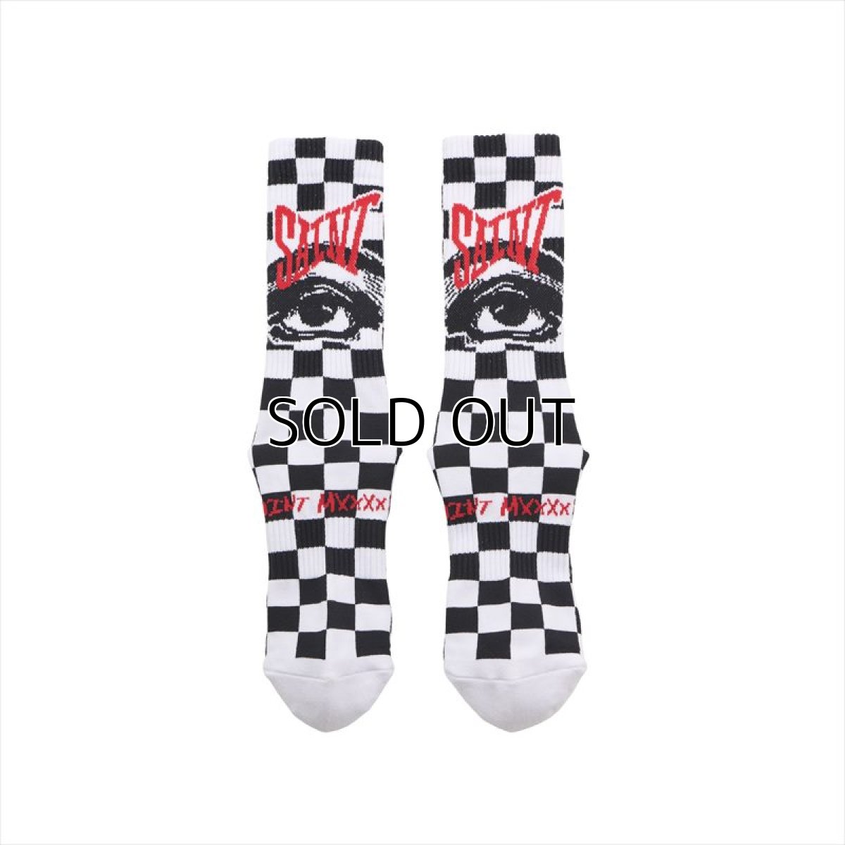 画像2: ©SAINT Mxxxxxx SOCKS EYE Black/White (ソックス) (2)
