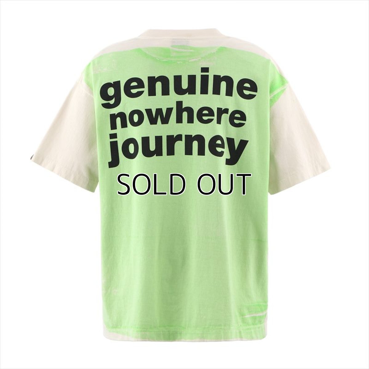 画像2: ©SAINT Mxxxxxx x A BATHING APE BAPE_SS TEE HANDPRINT White/Green (Tシャツ) (2)