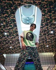 画像3: ©SAINT Mxxxxxx x A BATHING APE BAPE_SS TEE HANDPRINT White/Green (Tシャツ) (3)