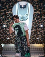 画像4: ©SAINT Mxxxxxx x A BATHING APE BAPE_SS TEE HANDPRINT White/Green (Tシャツ) (4)