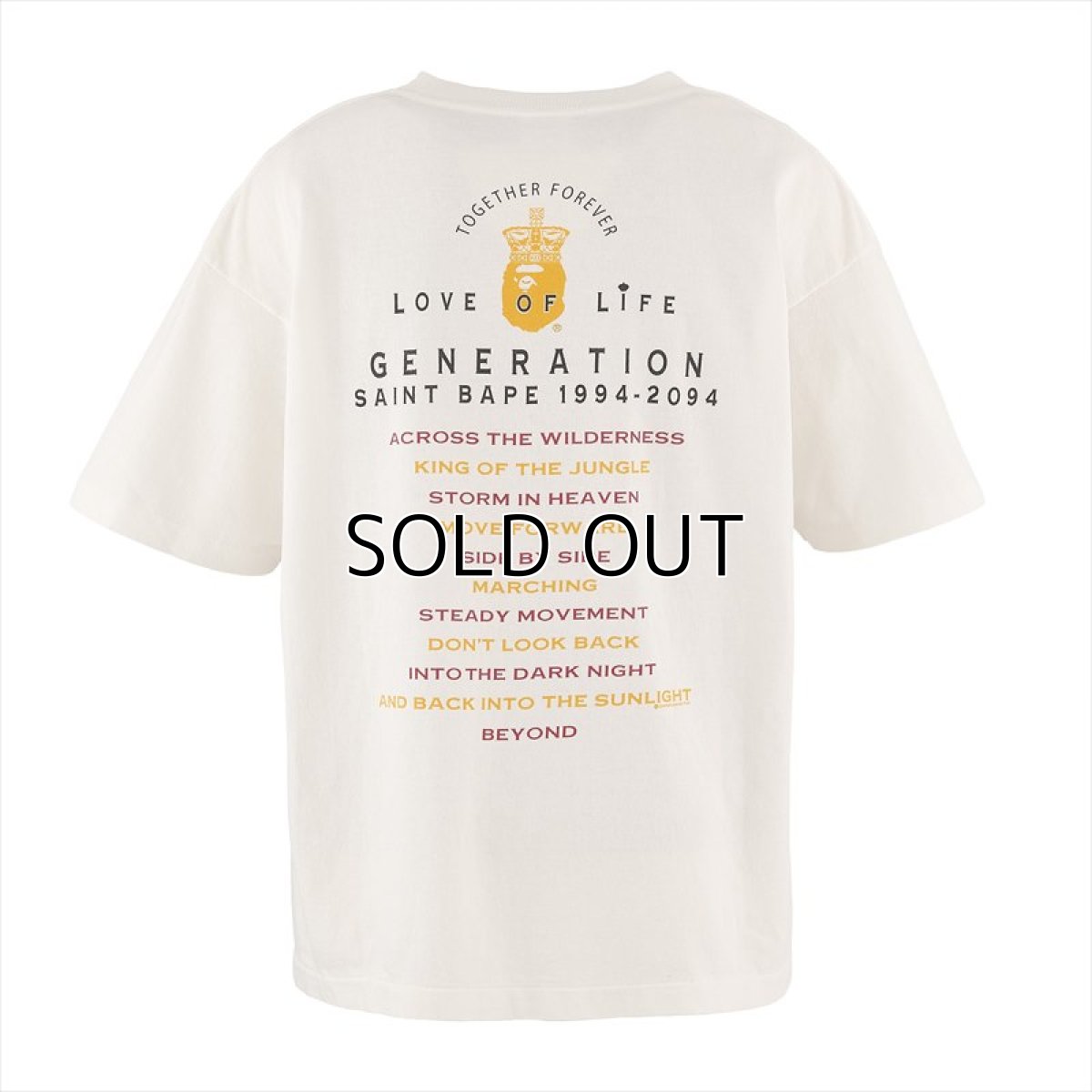 画像2: ©SAINT Mxxxxxx x A BATHING APE BAPE_SS TEE GENERATION White (Tシャツ) (2)