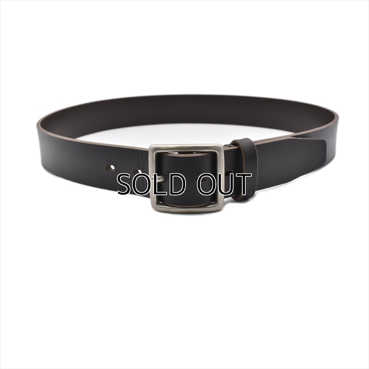 画像1: MINEDENIM Leather Officer Belt (ベルト) (1)