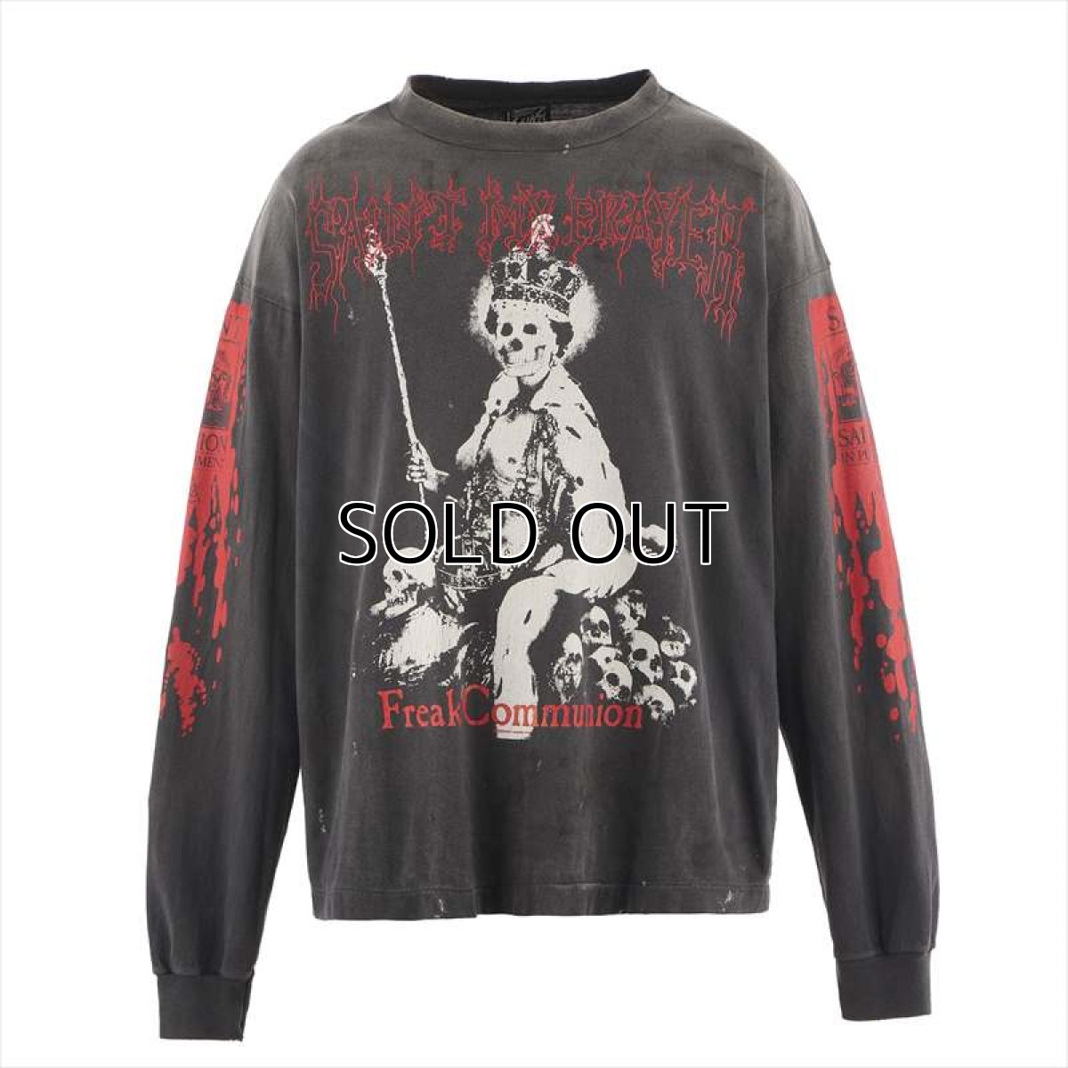 画像1: ©SAINT Mxxxxxx LS TEE SAINT IS A KISS Black (ロングスリーブTシャツ) (1)