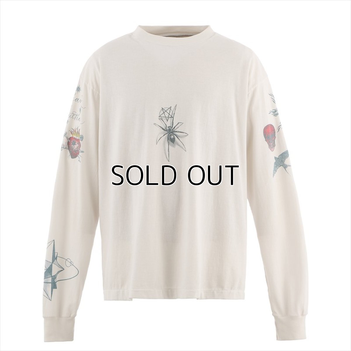 画像1: ©SAINT Mxxxxxx x DR.WOO DW_LS TEE TATTOO White (ロングスリーブTシャツ) (1)