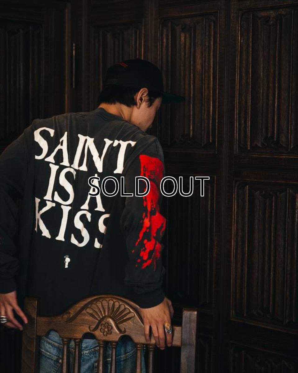 画像5: ©SAINT Mxxxxxx LS TEE SAINT IS A KISS Black (ロングスリーブTシャツ) (5)