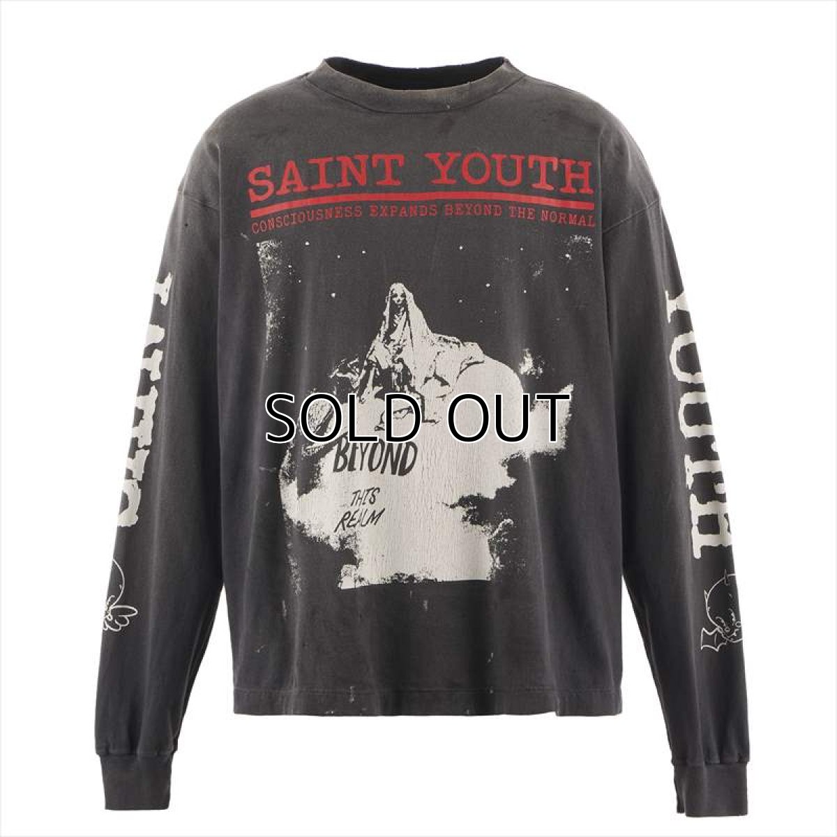画像1: ©SAINT Mxxxxxx LS TEE SAINT YOUTH Black (ロングスリーブTシャツ) (1)