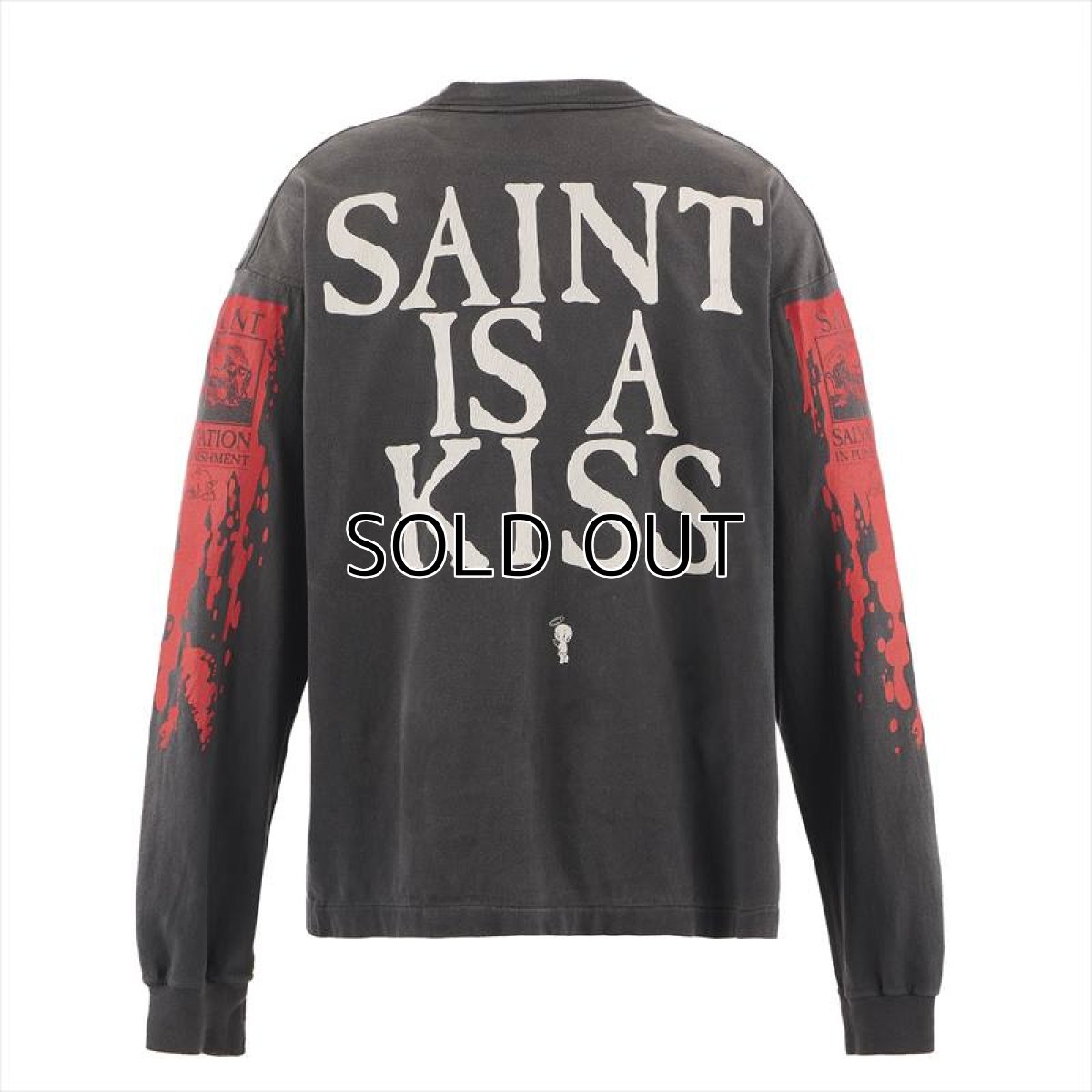 画像2: ©SAINT Mxxxxxx LS TEE SAINT IS A KISS Black (ロングスリーブTシャツ) (2)