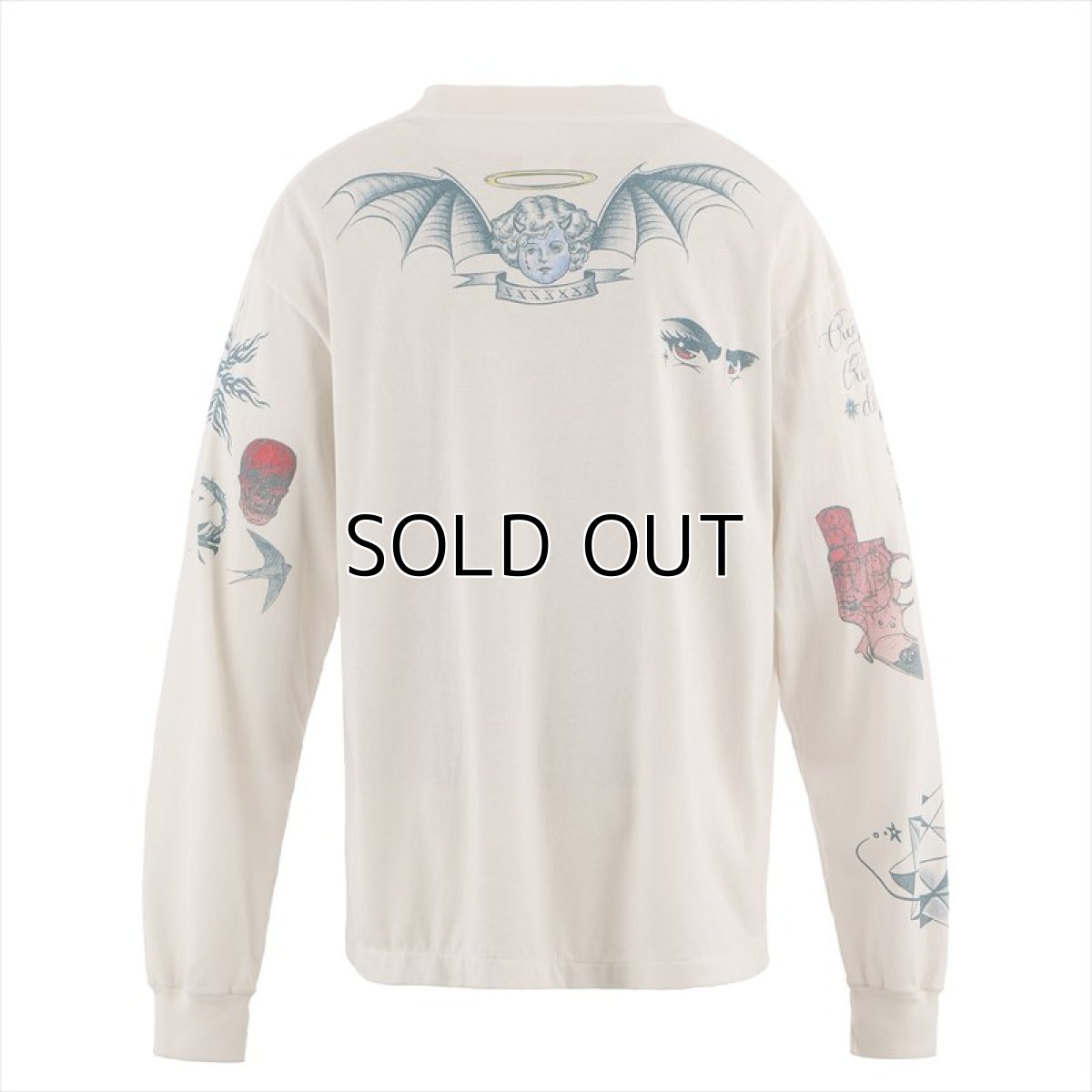 画像2: ©SAINT Mxxxxxx x DR.WOO DW_LS TEE TATTOO White (ロングスリーブTシャツ) (2)
