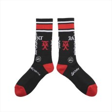 画像1: ©SAINT Mxxxxxx SOCKS SAINT SINNER Black/Red (ソックス) (1)
