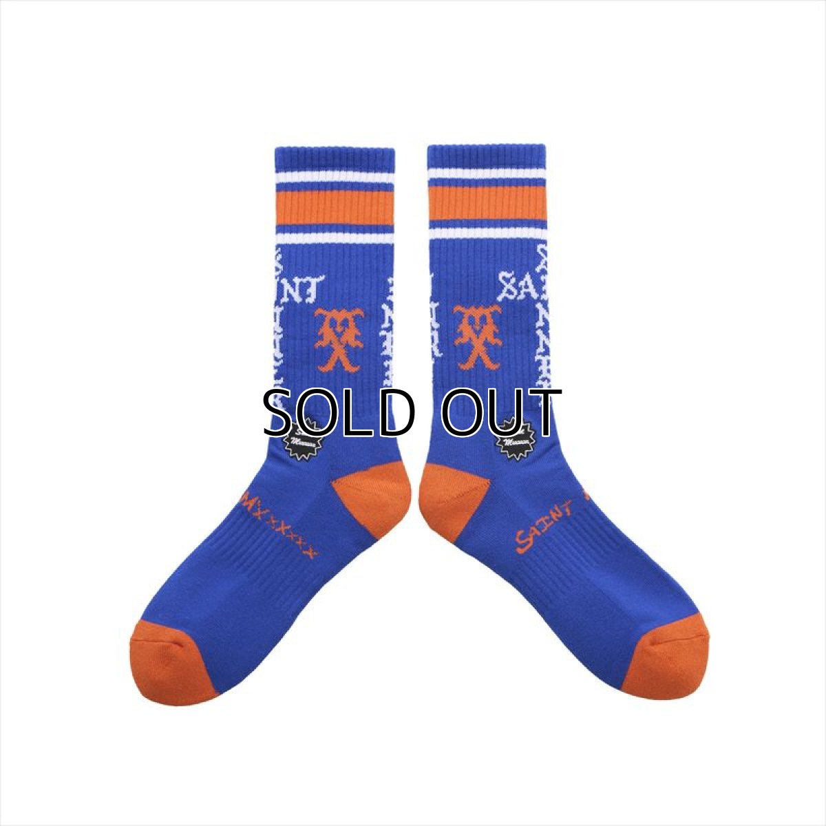 画像1: ©SAINT Mxxxxxx SOCKS SAINT SINNER Blue/Orange/White (ソックス) (1)