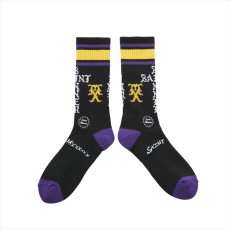 画像1: ©SAINT Mxxxxxx SOCKS SAINT SINNER Black/Purple (ソックス) (1)