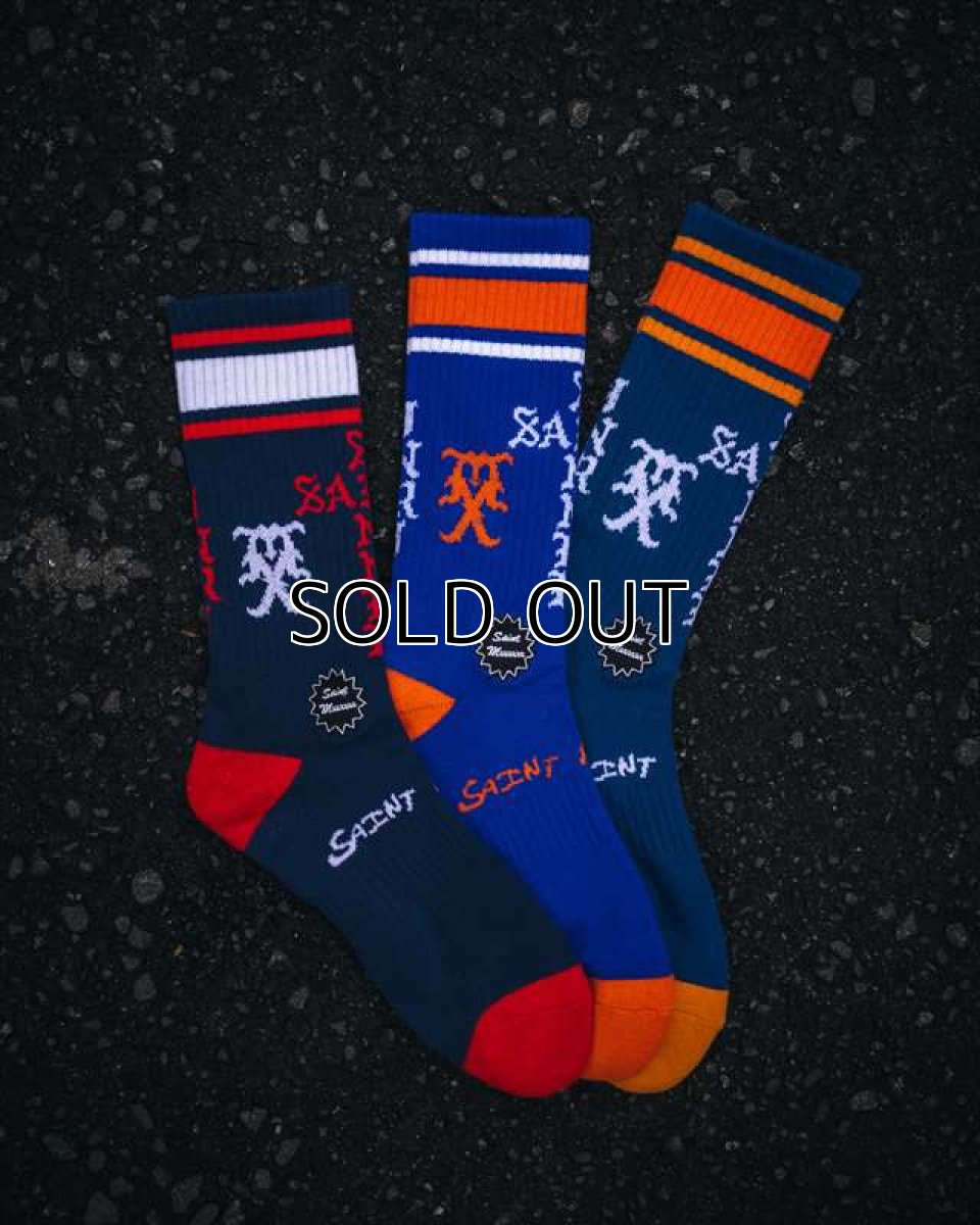 画像3: ©SAINT Mxxxxxx SOCKS SAINT SINNER Blue/Orange/White (ソックス) (3)