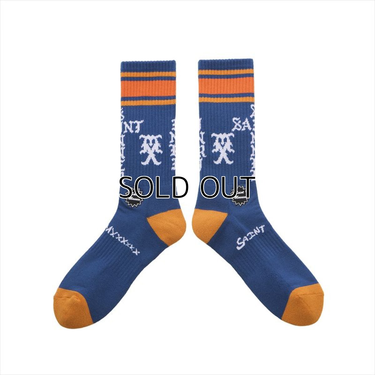 画像1: ©SAINT Mxxxxxx SOCKS SAINT SINNER Blue/Orange (ソックス) (1)