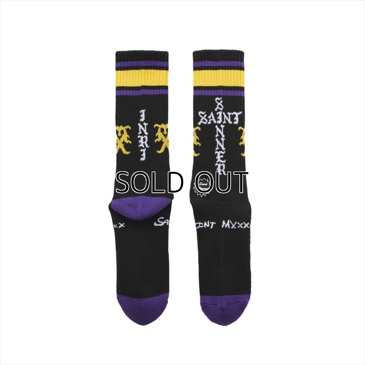 画像2: ©SAINT Mxxxxxx SOCKS SAINT SINNER Black/Purple (ソックス) (2)