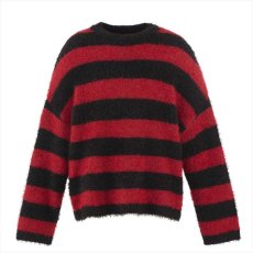 画像1: ©SAINT Mxxxxxx GLITTER BORDER Black/Red (ボーダーニットセーター) (1)