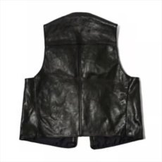 画像2: MASSES Horse Leather Vest Vintage (ホースレザーベスト) (2)