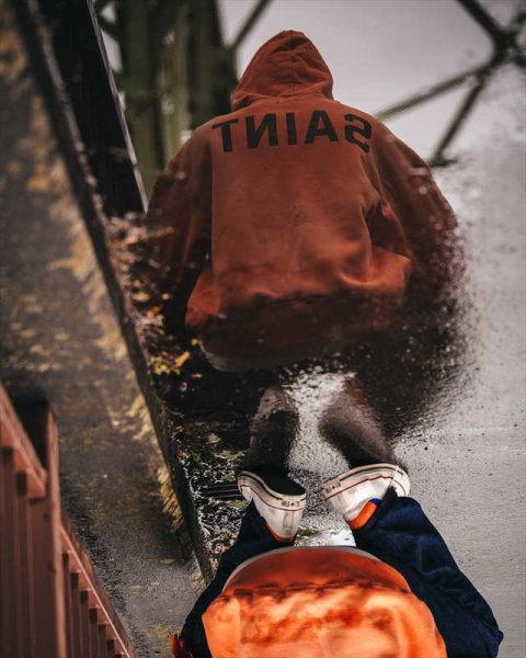 SAINT Mxxxxxx x BerBerJin BB_DBL FACE HOODIE SAINT Orange