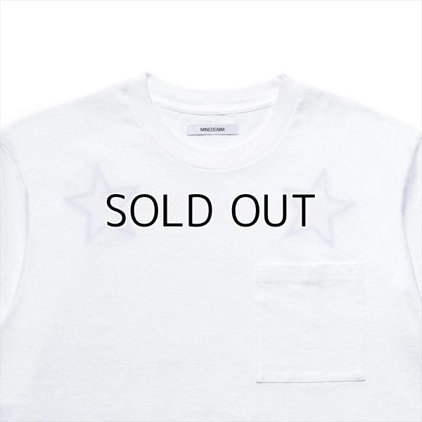 MINEDENIM x M&M Star Embroidery Pocket Tee (White)