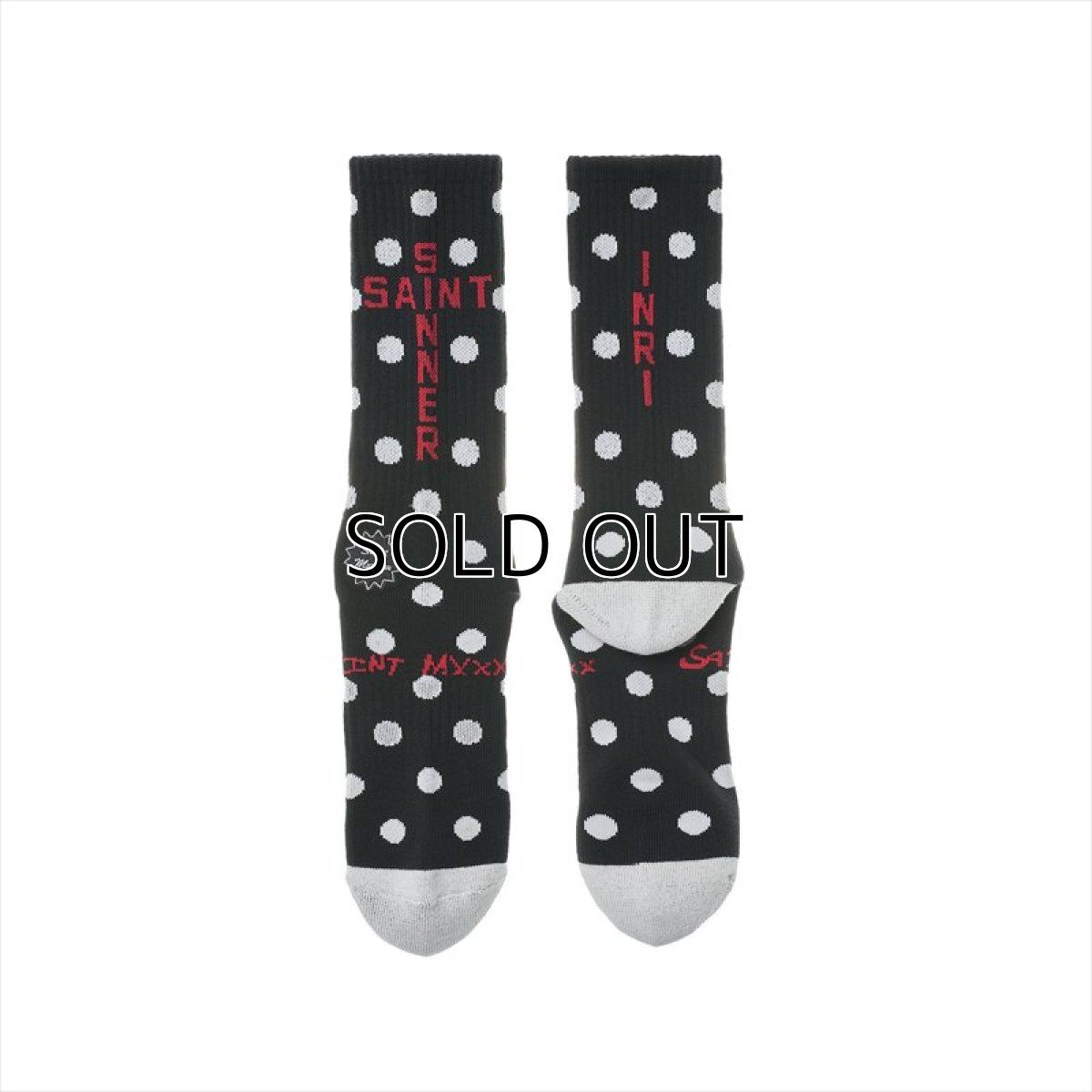 画像2: ©SAINT Mxxxxxx SOCKS DOT Black (ソックス) (2)