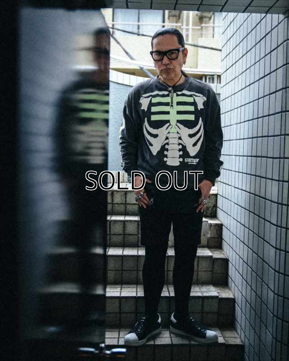 画像8: ©SAINT Mxxxxxx x BOUNTY HUNTER BH_LS T-SHIRT BONE Black (ロングスリーブTシャツ) (8)
