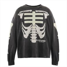 画像1: ©SAINT Mxxxxxx x BOUNTY HUNTER BH_LS T-SHIRT BONE Black (ロングスリーブTシャツ) (1)