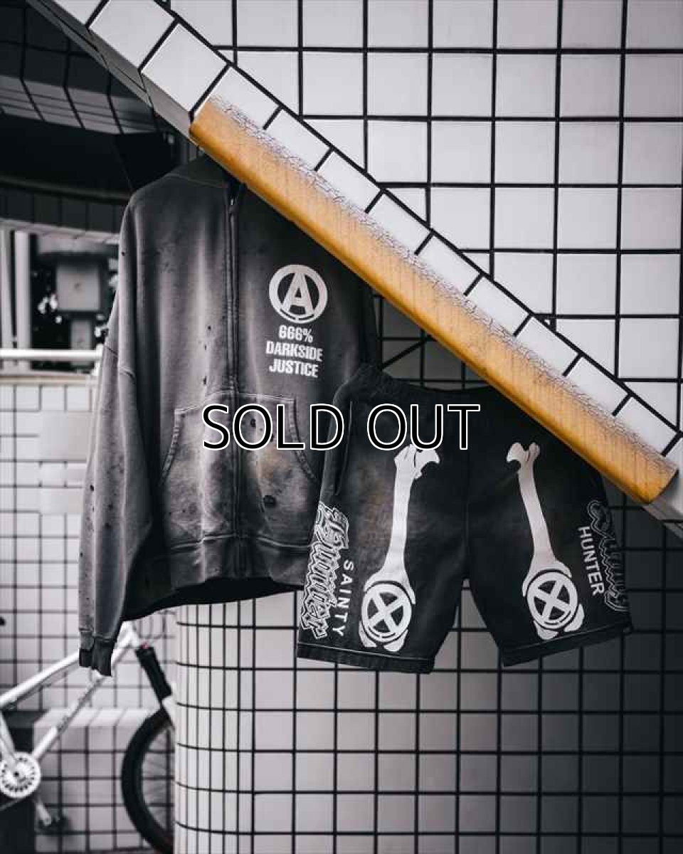 画像4: ©SAINT Mxxxxxx x BOUNTY HUNTER BH_CUT SEW SHORTS BONE Charcoal (ショーツ) (4)