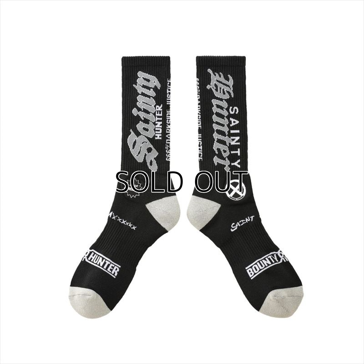 画像1: ©SAINT Mxxxxxx x BOUNTY HUNTER BH_SOCKS SAINTY HUNTER Black (ソックス) (1)