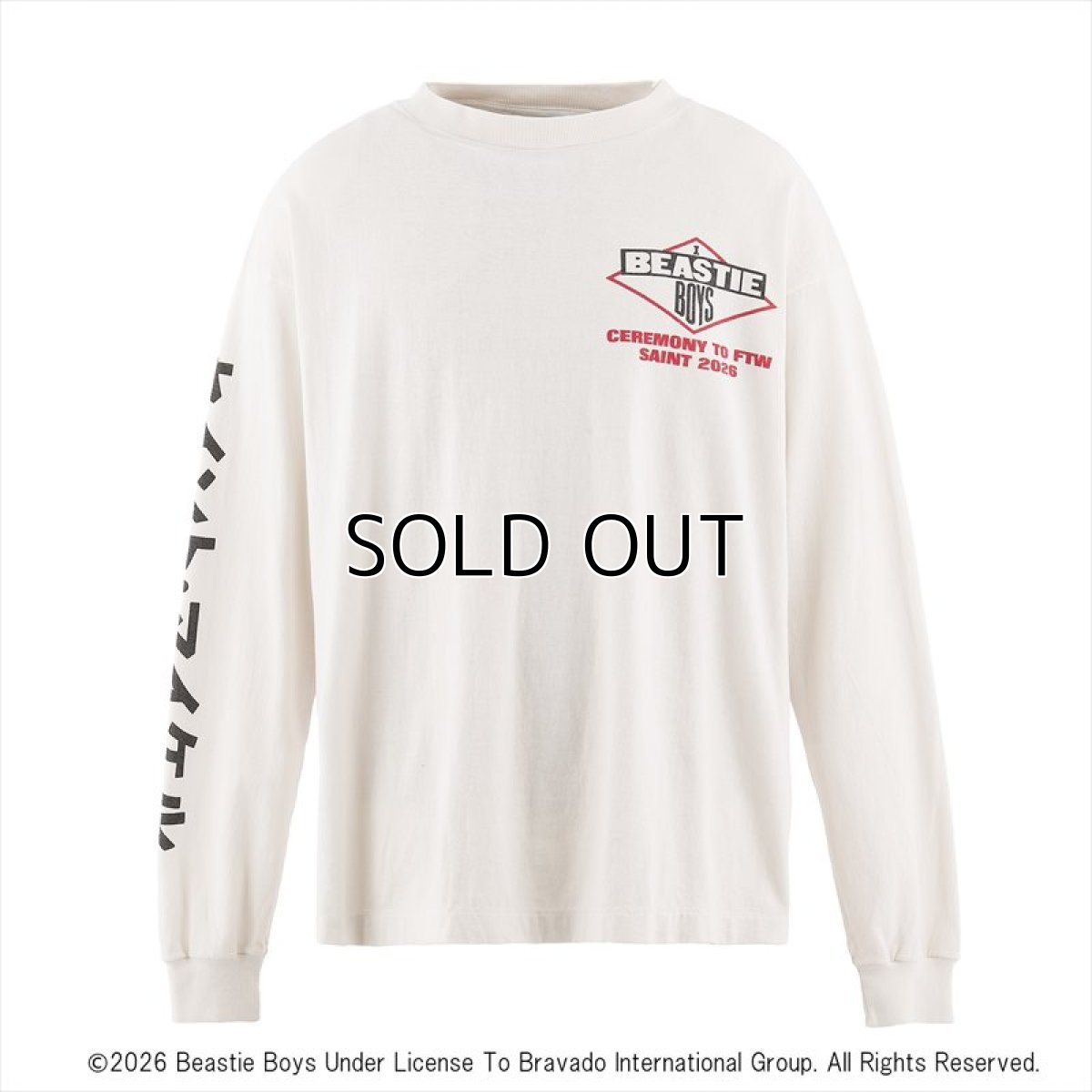画像1: ©SAINT Mxxxxxx x BEASTIE BOYS BTB_LS T-SHIRT BEASTIEBOYS White (ロングスリーブTシャツ) (1)