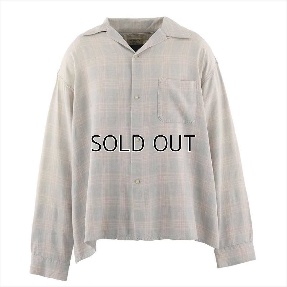 画像1: ©SAINT Mxxxxxx RAYON SHIRT CHECK Sky Blue (レーヨンチェックシャツ) (1)