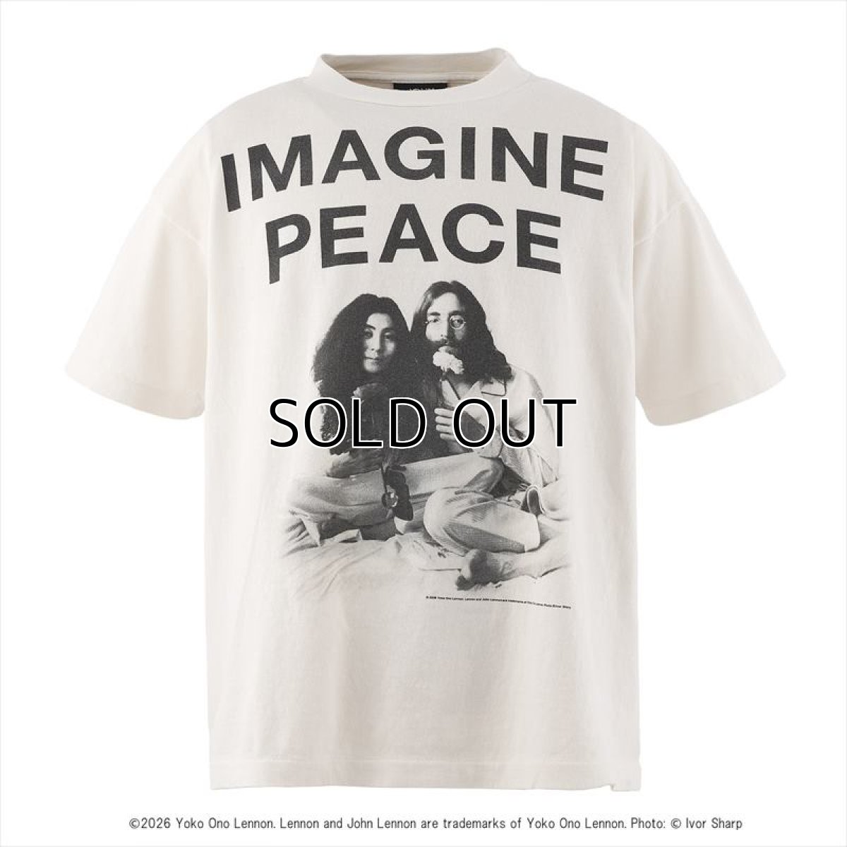 画像1: ©SAINT Mxxxxxx x JOHN LENNON JL_SS T-SHIRT IMAGINE PEACE White (Tシャツ) (1)