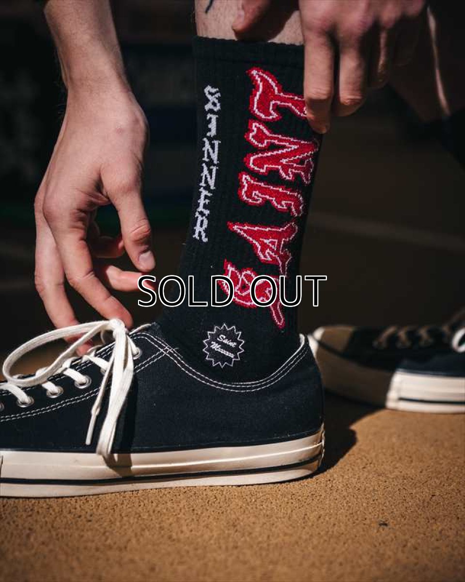 画像3: ©SAINT Mxxxxxx SOCKS SAINT Black/Red (ソックス) (3)