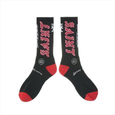 画像1: ©SAINT Mxxxxxx SOCKS SAINT Black/Red (ソックス) (1)