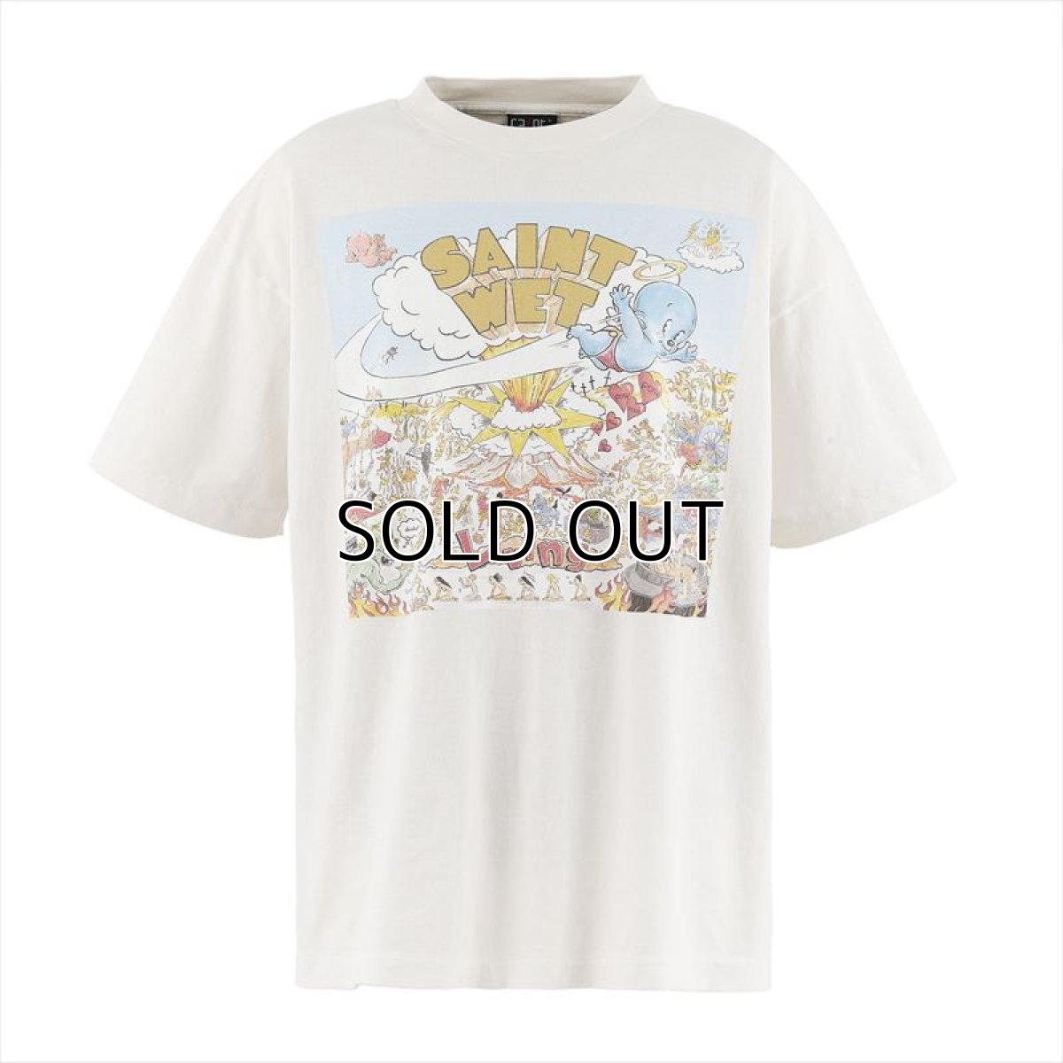 画像1: ©SAINT Mxxxxxx SS T-SHIRT SAINT WET White (Tシャツ) (1)