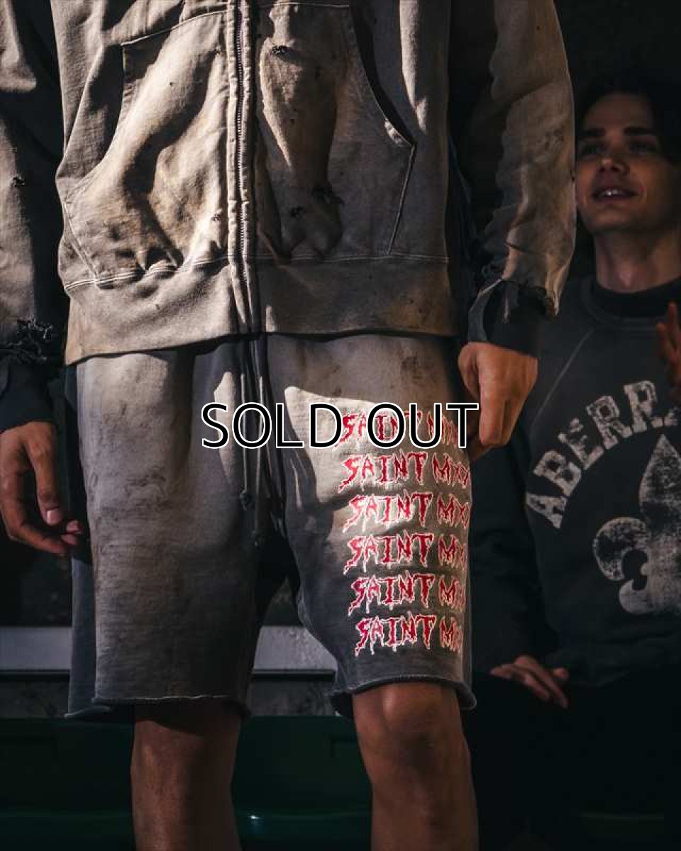 画像2: ©SAINT Mxxxxxx SWEAT SHORTS SAINT MXX Charcoal (スウェットショーツ) (2)
