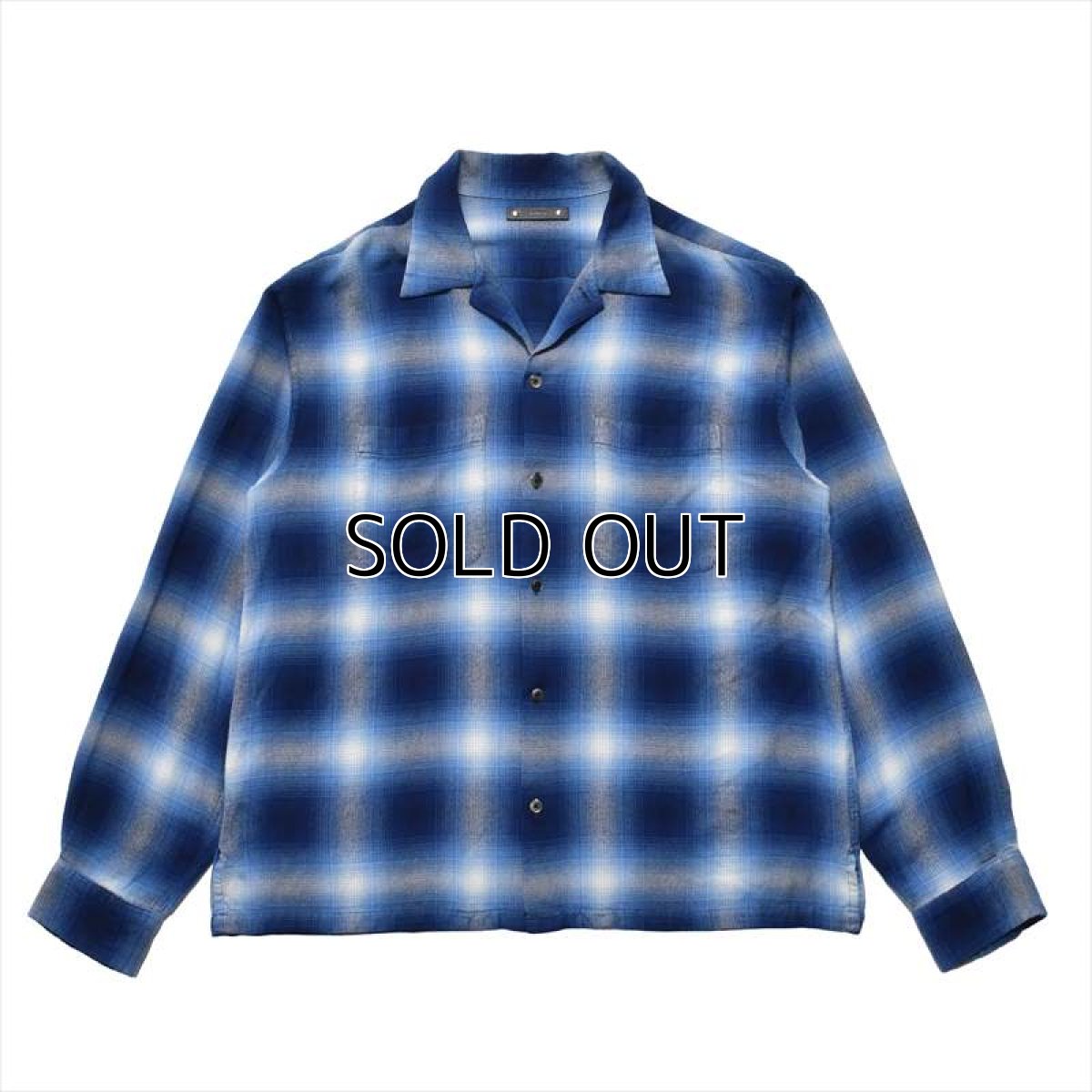 画像1: MINEDENIM R.Flannel Ombre Open Collar Shirt (チェックシャツ) (1)
