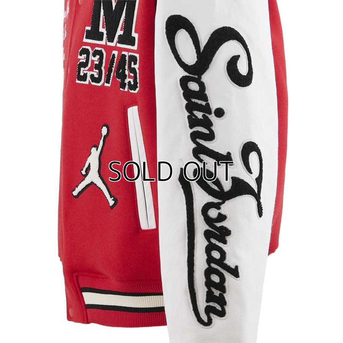 画像4: JORDAN BRAND × ©SAINT MXXXXXX (TIME) CAPSULE MJ SM VARSITY JKT RED/White (スタジャン) (4)