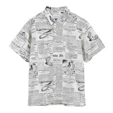 画像1: MASSES News Paper S/S Shirt (ニュースペーパーシャツ) (1)